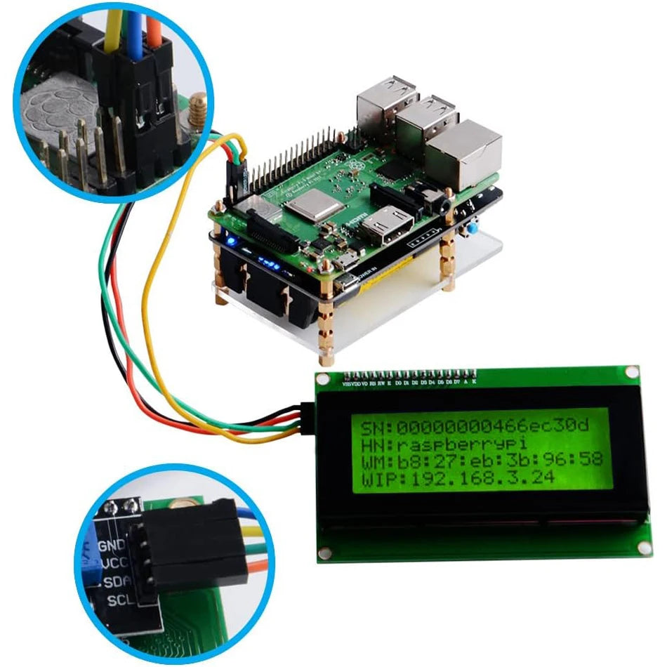 LCD2004 Module LCD 2004 Écran bleu/vert/blanc 20x4 caractères Écran LCD Adaptateur de module série IIC I2C pour Arduino