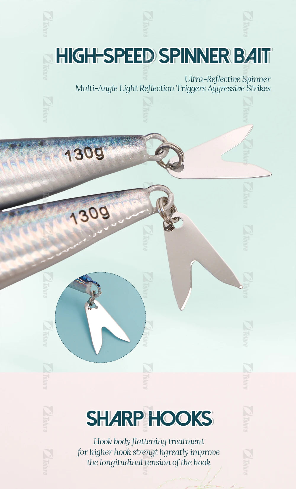 TOLU 2024 NEW 3D Printed Fast Sinking Metal Jig Lure 20g-130g With Spool Saltwater Shore Casting Fishing Lure Vertical Metal Jig