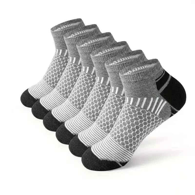 12Pairs High Qualit Athletic Socks Men's Ankle Socks Running Cyclling Waist Honeycomb Design And Firm Sports Leisure Socks Gifts