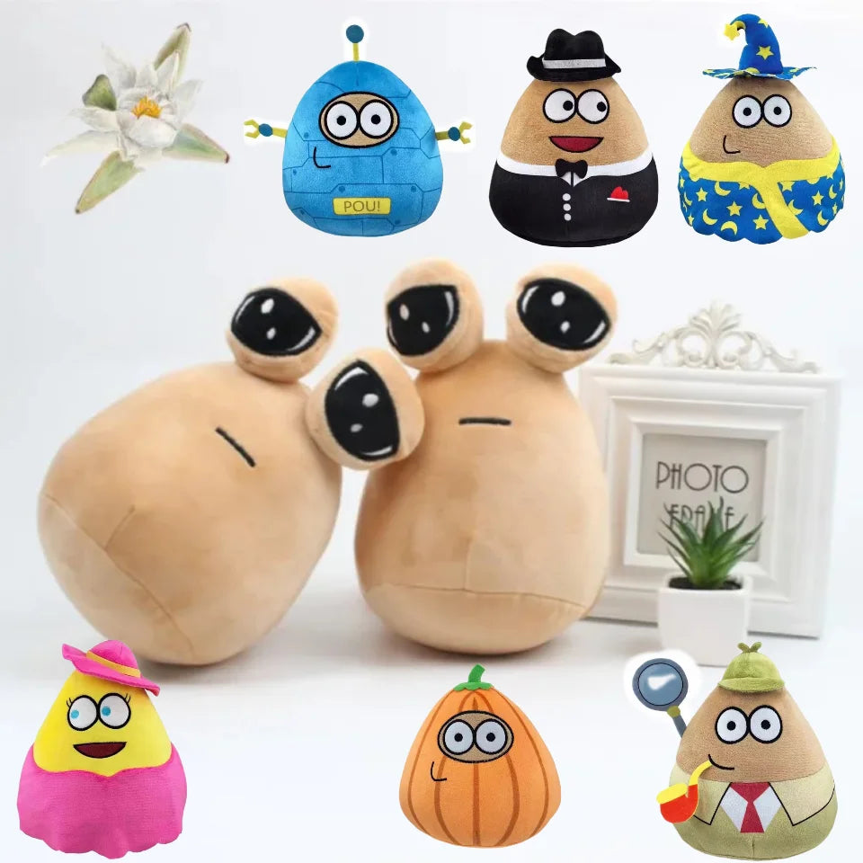 New hot My Pet Alien Pou Plush Toys Anime Game The Maw Pou Doll Kawaii Cartoon Soft Stuffed Pillow Children Birthday Xmas Gif
