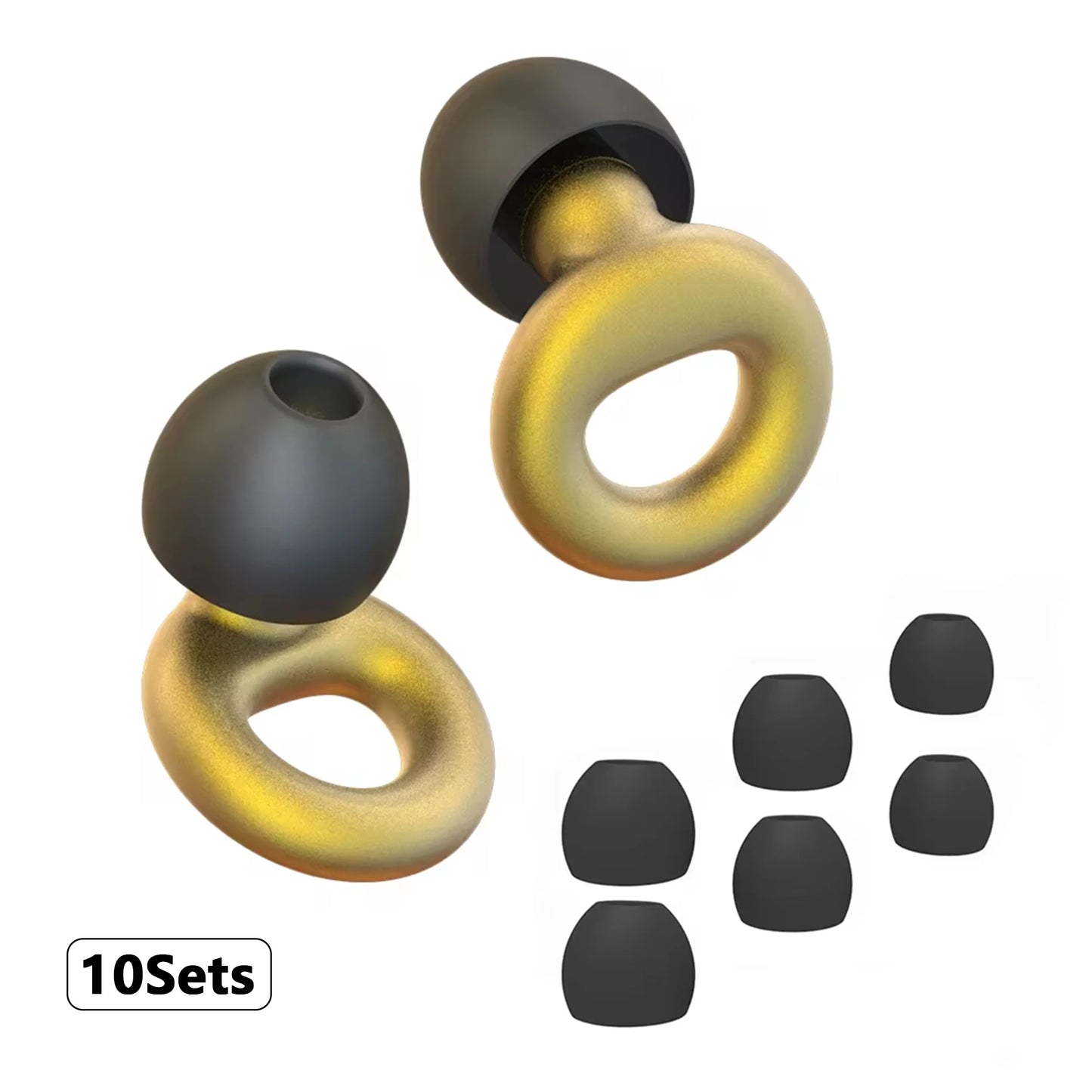 Plugs for Sleep,Swim, Work– Super Soft Silicone Ear Reusable Hearing Protection for Noise Reduction 8 Ear Tips in XS/S/M/L