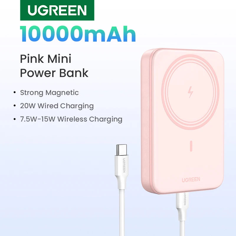 UGREEN PD20W Power Bank Magnetic 10000mAh Portable Wireless Fast Charging PowerBank for Magsafe for iPhone 17 15 Pro Max 16 Pro - Shoppiline