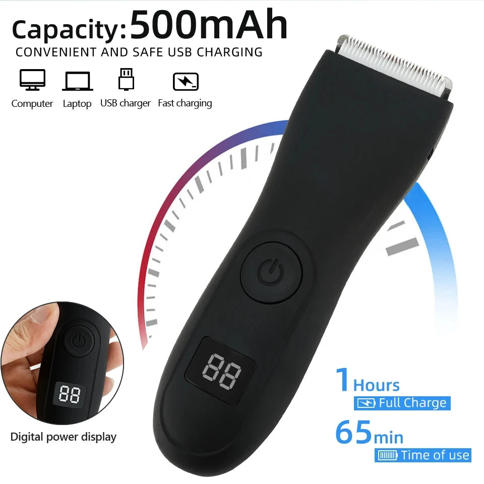 HOMEFISH Mens Body Hair Trimmer for Men Balls Women Lady Shaver Hair Removal Bikini Trimmer Groin & Body Shaver - Shoppiline