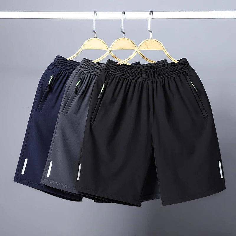 New Quick Dry Jogging Fitness Shorts Men Summer Sports Running Shorts Lightweight Bottoms Thin Breathable Beach Short Pants Male
