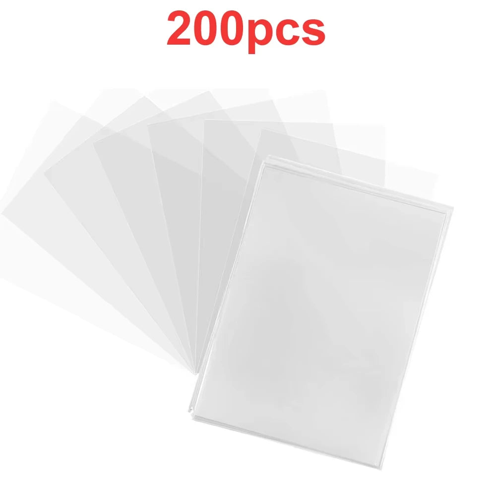 600pcs Hard Card Sleeves And Soft Card Holder Covered With Protective Filmclear Trading Protectors For Pokmone Football Gamecard
