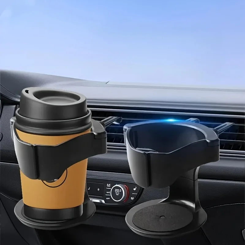 Adjustable Car Vent Cup Holder with Sponge Base Secure Grip for Bottles and Cans Easy Installation Design