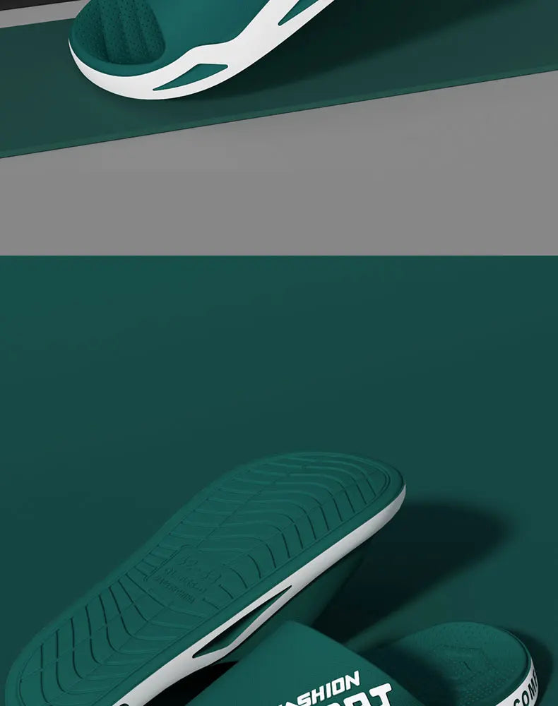 Men's Summer Fashion Slippers for Home ,Soft Soles, PVC Durable Material, Outdoor Sports and Leisure Beach Shoes for Couples