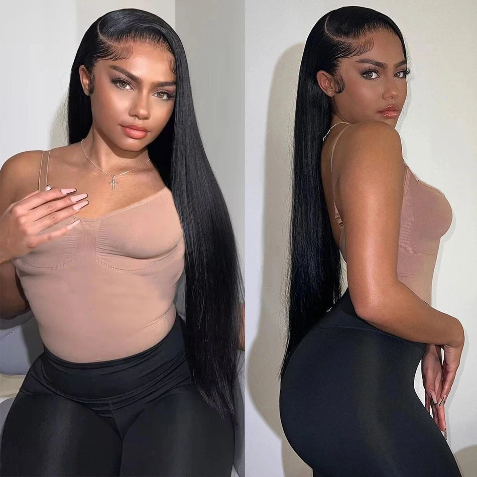 HD Lace Front Echthaarperücken Glatt 13x4 13x6 Transparente Lace Frontal Echthaarperücken Vorgezupft HD Lace Perücken für Frauen