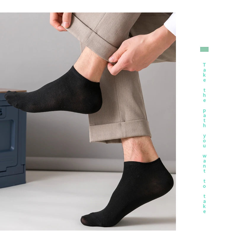 3/5/8 Pairs Women/Men Boat Socks Invisible Low Cut Silicone Non-slip Summer No-show Ankle Socks Solid Color Casual Breathable