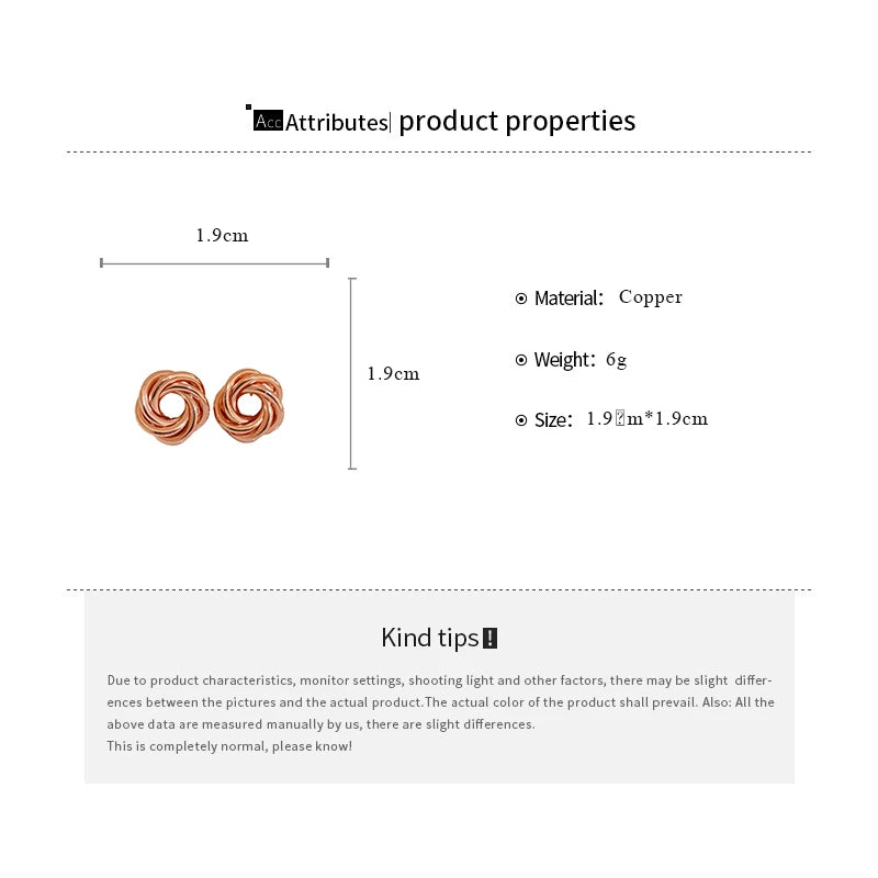 Geometric Multi-layer Wrapping Round Circles Twisted Metal Hoop Earrings Women Gold Color Trendy Charms Fashion Jewelry Gifts K
