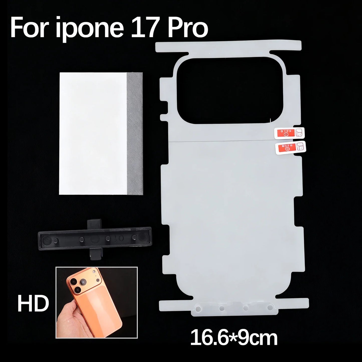 For iPhone 17 Pro Max Air 17Pro 17PM 17Air HD Side Frame Back Full Coverage Protective Film For iPhone17 Border Hydrogel Film - Shoppiline