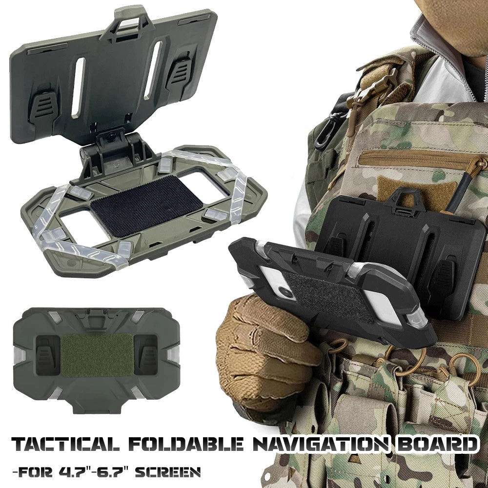 Outdoor Tactical MOLLE Folding Navigation Board Airsoft Map Case Admin Panel Mobile Phone Holder