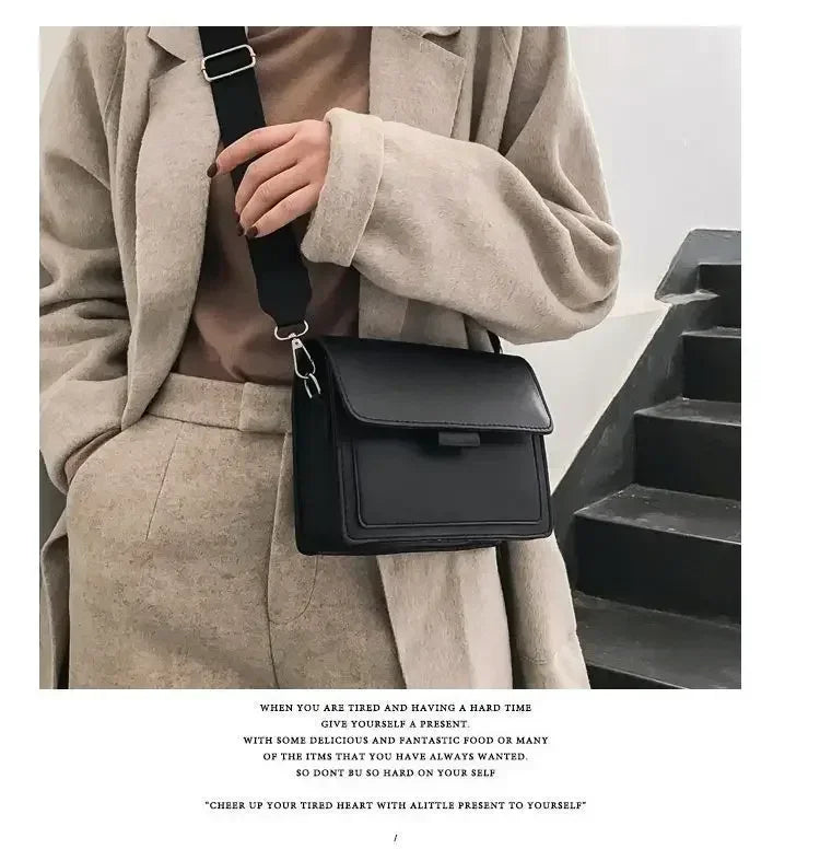 Women PU Leather Crossbody Bag Fashion Shoulder Messenger Handbag Small Flap Bag for Travel