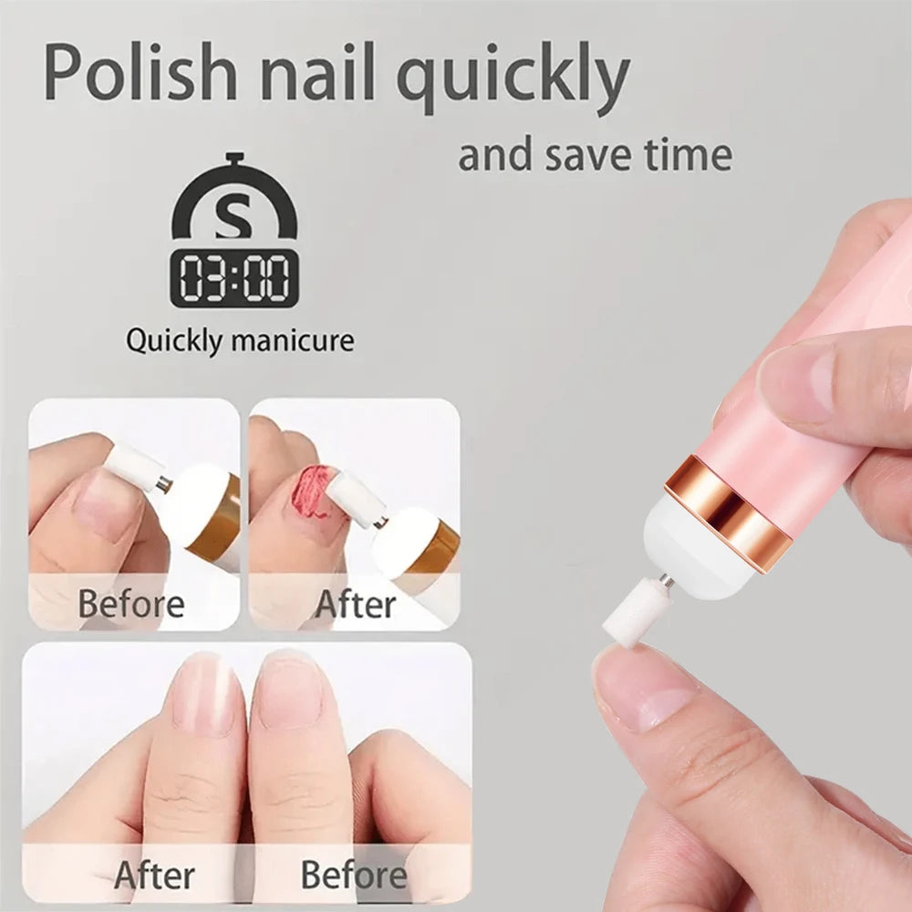 YIKOOLIN Lime à Ongles Électrique Portable avec 4 Vitesses Coupe-Cuticules Outil de Manucure et Pédicure à Piles