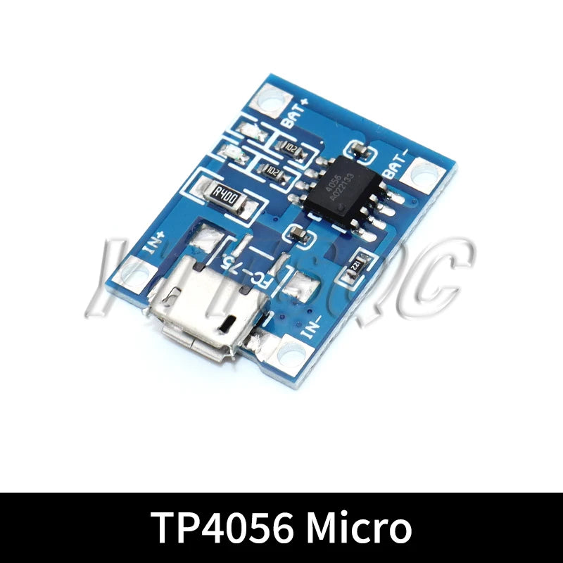 5 pcs Micro USB 5V 1A 18650 TP4056 Lithium Battery Charger Module Charging Board With Protection Dual Functions 1A Li-ion