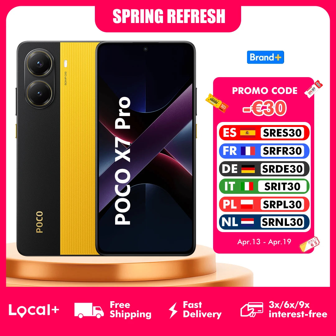 POCO X7 Pro Global Version Cellphone 256GB / 512GB Dimensity 8400-Ultra 6.67" 120Hz Display 6000mAh 5G NFC - Shoppiline