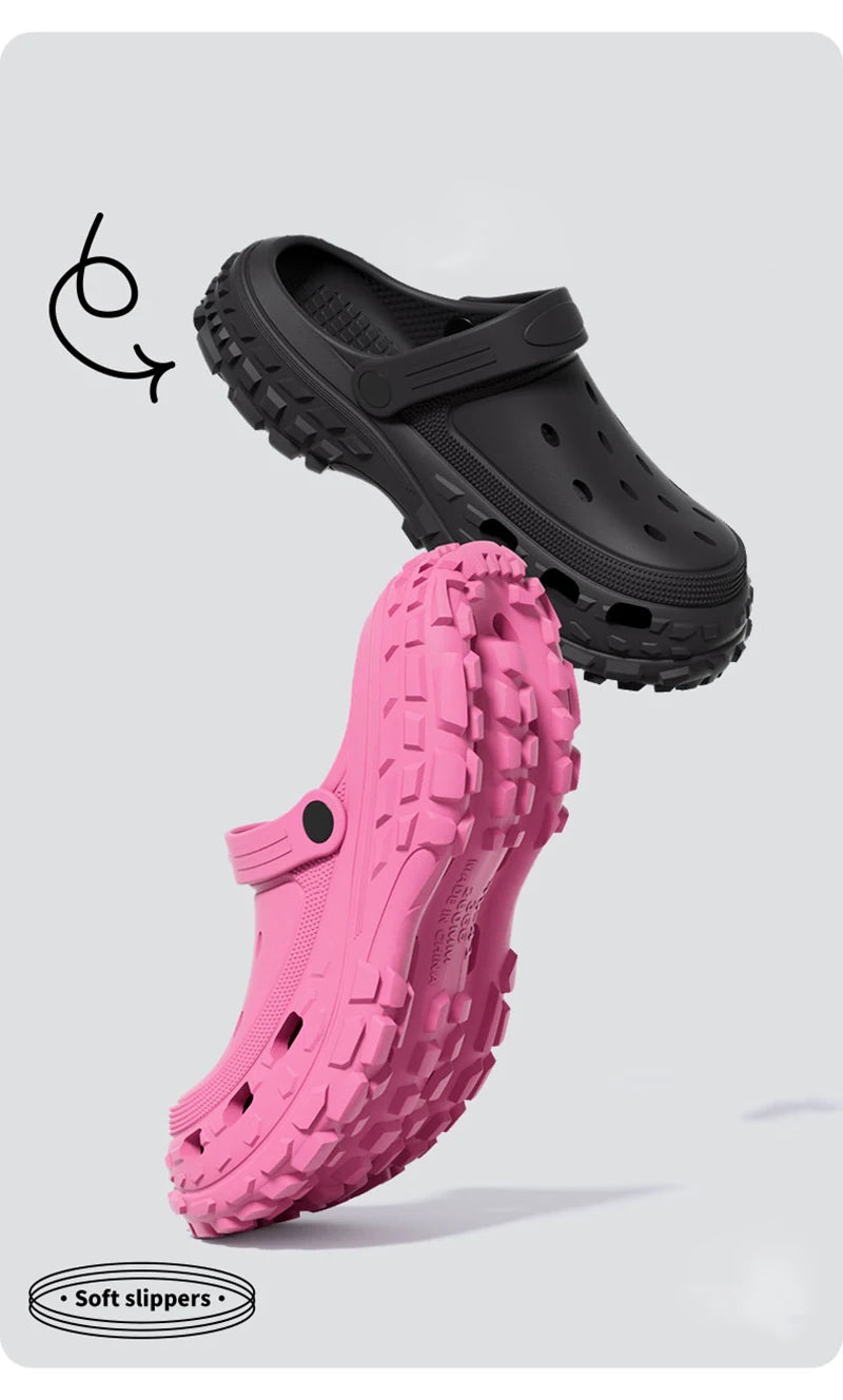 Women Platform Sandals 2024 Summer Closed Toe Non-slip Beach Sandals Woman Lightweight Soft Bottom Non-slip Sandalias for Home