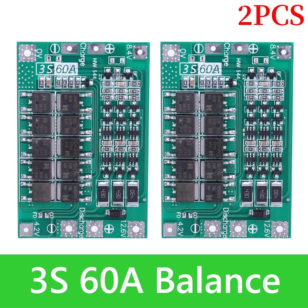 BMS 3S/4S 5A 10A 20A 25A 40A 60A Li-ion Lithium Battery Charger Protection Board 18650 For Drill Motor 12V with Enhance/Balance - Shoppiline