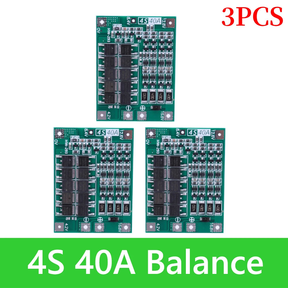 BMS 3S/4S 5A 10A 20A 25A 40A 60A Li-ion Lithium Battery Charger Protection Board 18650 For Drill Motor 12V with Enhance/Balance - Shoppiline