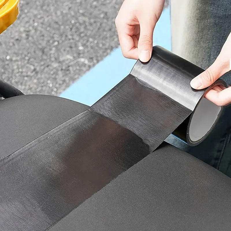 Black Cloth-based Tape for Leather Repair - Wear-resistant, Suitable for Cushion, Seat Sofa Leak & Damage Repair