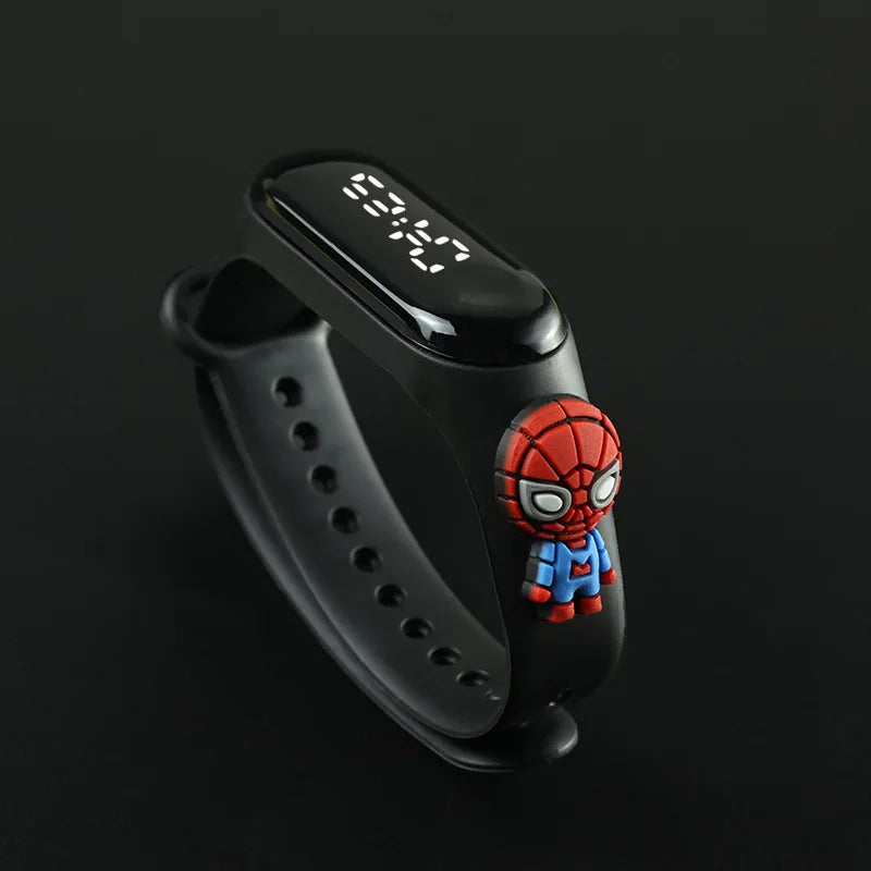 Mode Mickey Kinderuhren für Mädchen Elektronisches Armband Sport Touch LED Spiderman Puppe Kinderuhr Frauen Wasserdichte Uhr