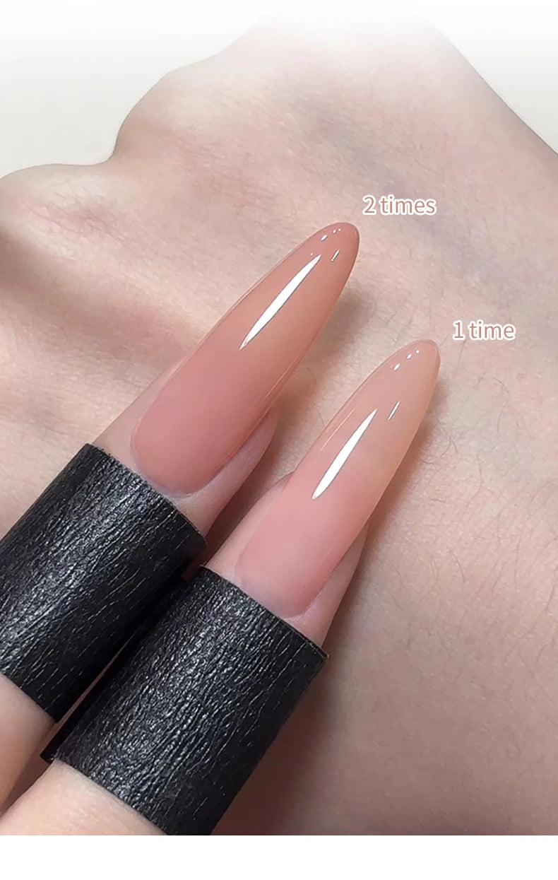 Lot de 1/6 vernis à ongles semi-permanents, 15 ml, effet gelée glacée, UV/LED – kit, sans formaldéhyde. Ovale, brillant. Idéal pour salon et DIY.