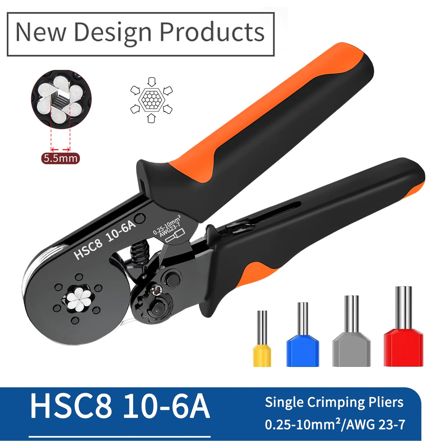 Crimping Pliers Ferrule Sleeves Tubular Terminal Tools HSC8 6-4 10-6 16-6 Wire Crimper Household Electrical Sets Terminal - Shoppiline
