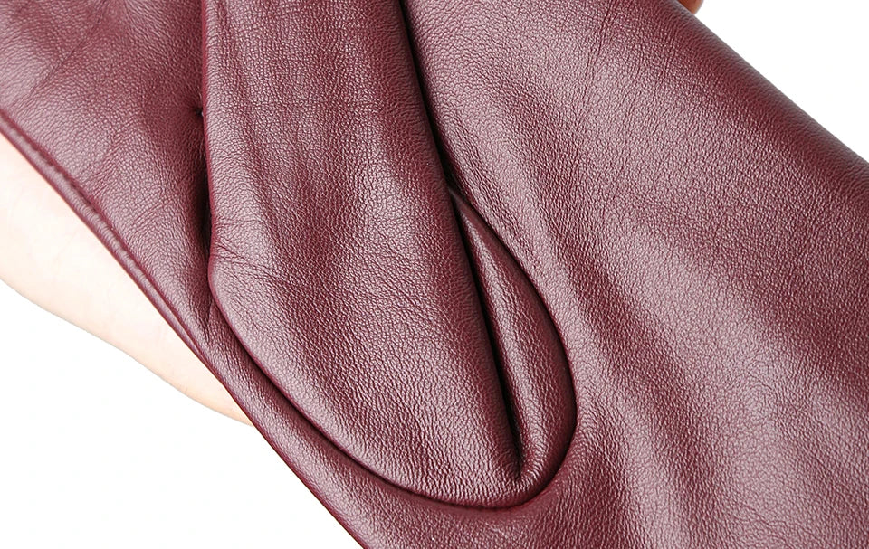 Women's sheepskin gloves winter warm plus velvet short thin touch screen driving color women's leather gloves good quality -2226