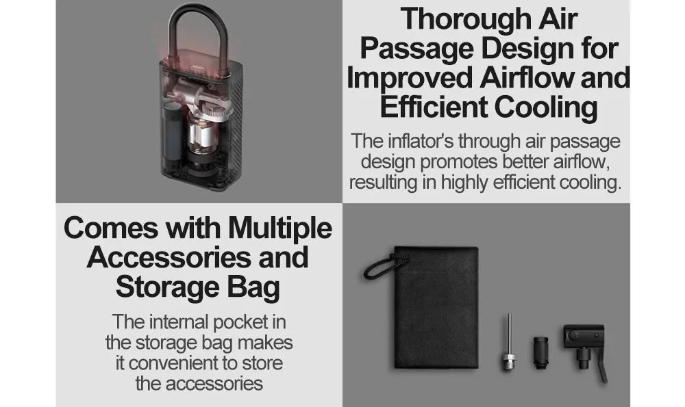 New MIJIA Inflatable Treasur Air Compressor 2D 2000mAh Portable Inflator Air Pump 2D For Bicycle Car Motorcycle Ball CN - Shoppiline