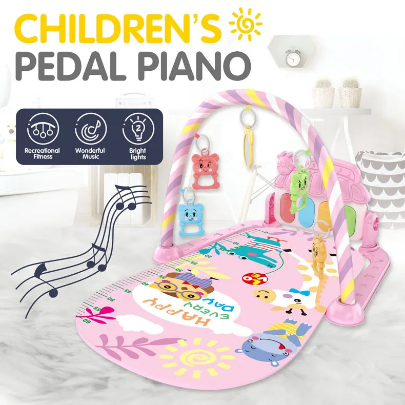 Baby Musik Spieldecke Krabbeldecke Neugeborenen Teppich Pedal Klaviertastatur Baby Fitness Rack Spielmatte Krabbelspielkissen Spielzeug Geschenk