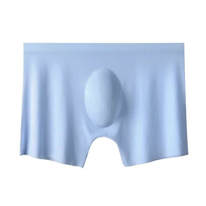 Men's Summer Ice Silk Boxers Briefs Underwear Lingerie Underpants Shorts Ultra-thin Breathable Sexy Seamless Panties