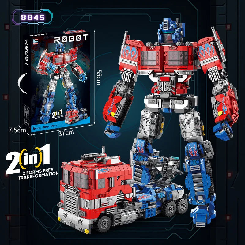 Autobots Decepticons Building Blocks Transformation Robot Children Educational Assembly Car King Kong Brick Assemble Toy Gift - Shoppiline