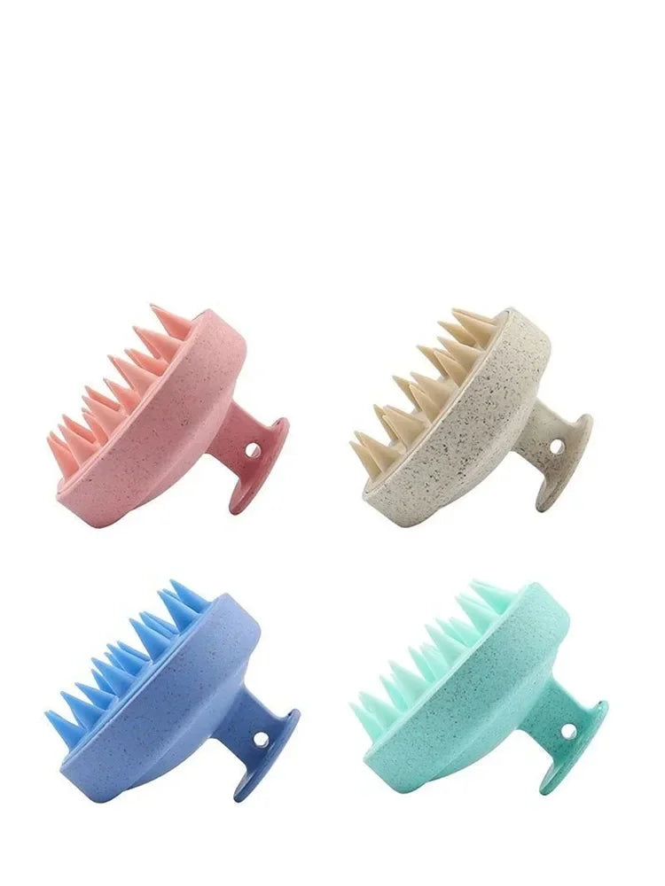 Silicone Shampoo Brush Head Scalp Massage Comb Hair Washing Comb Body Massage Brush Bath Shower Brush Salon Hairdressing Tool