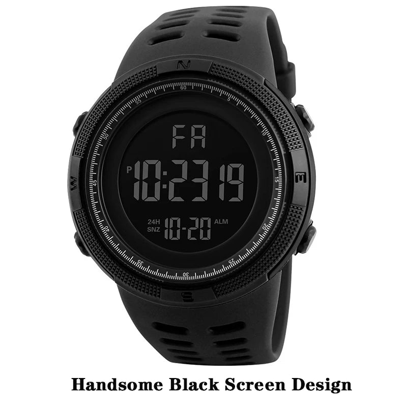 Elektronische Uhr für Herren, Militär-Sportuhren, leuchtende Multifunktions-LED-Digital-Armbanduhr für Männer, Kinder, Jungen, Studenten, Jugendliche