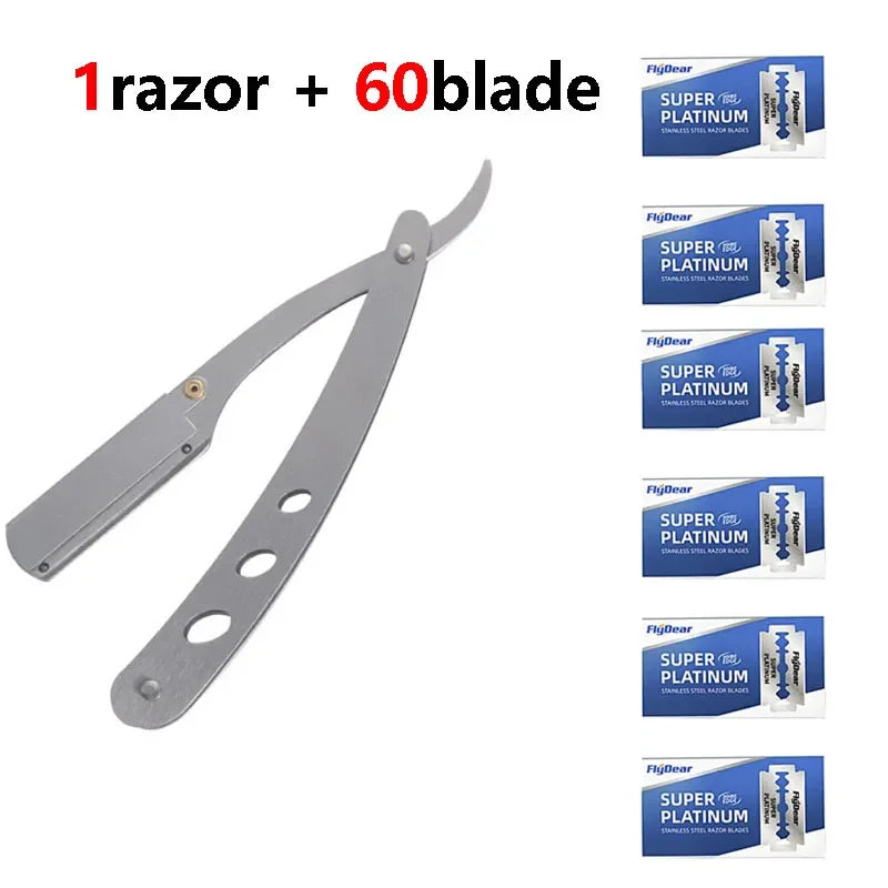 Barber Razor Edge Stainless Steel Shaver Men Professional Manual Shaver StraightFolding Shaving Shave With Blade