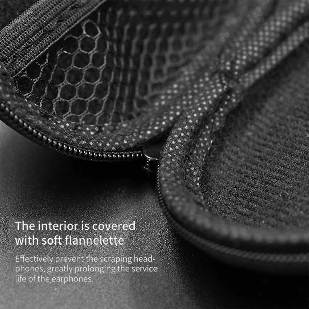 Earphone Storage Bag Square Headset Box Indoor Outdoor Travelling Earphones Storaging Case Accessories with Zipper