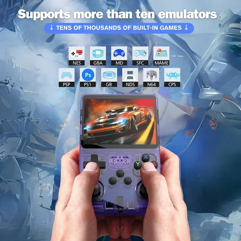 R36S Retro Games Console 3.5-Inch IPS Screen With Linux System Portable Pocket Retro Gaming Console 64GB 20000+ Classic Games