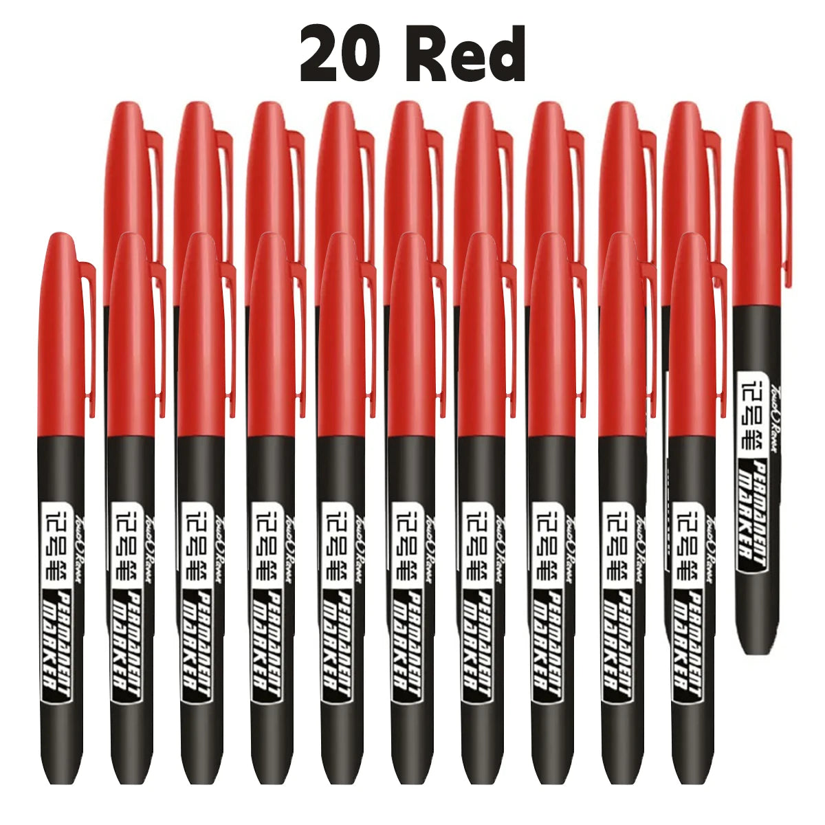 6 PCS Permanent Marker Pen Manga Drawing Markers Black Blue Red Waterproof Ink Sketch Pens Stationery Art School Supplies - Shoppiline