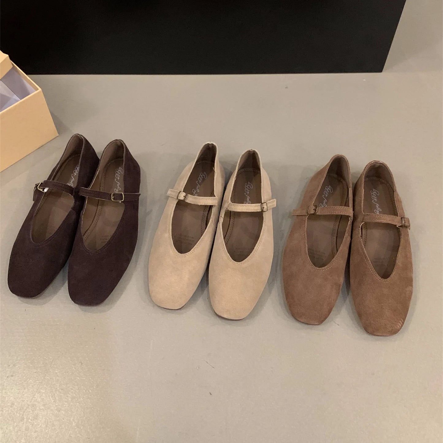 Bailamos 2024 Frühling Neue Marke Damen Flats Runde Zehen Kniehohe Slipper Damen Casual Ballettschuhe Weiches Leder Elegante Anzugschuhe
