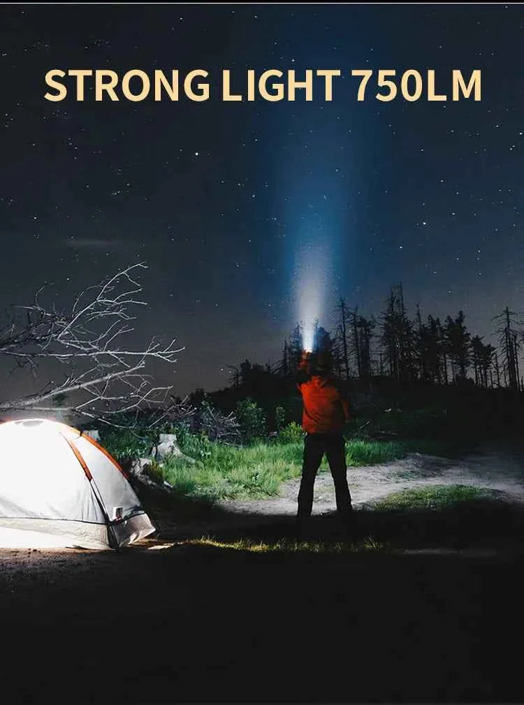 Three-eyed monster LED flashlight, a must-have for night travel, portable, high brightness, strobe lighting