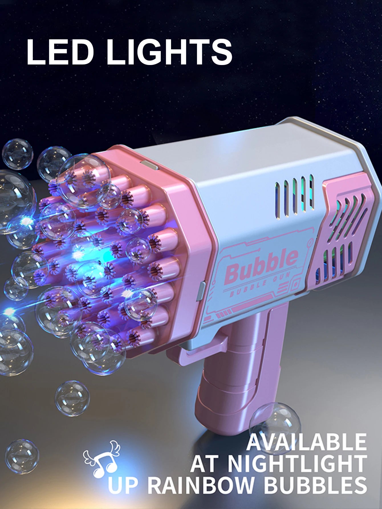 40 Hole CHILDREN'S Outdoor Toy Bubble Gun Electric Toy Blowing Bubbles (Without Bubble Water) - Shoppiline