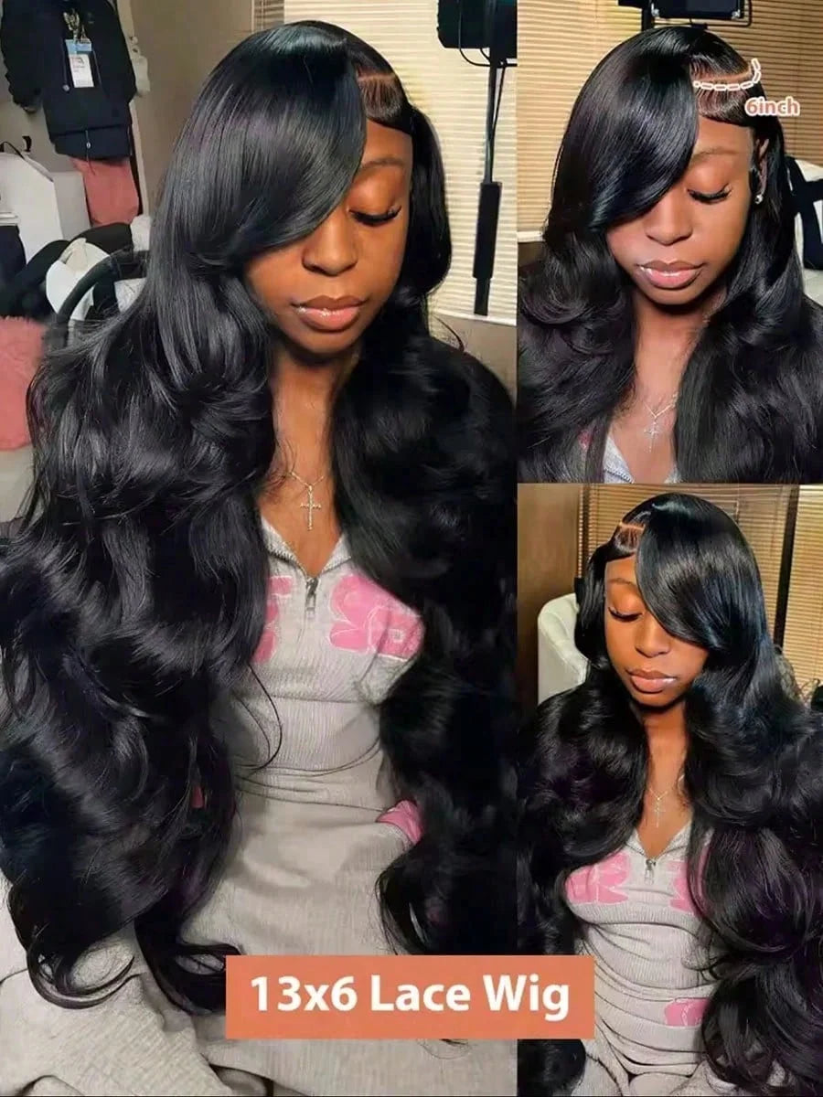 40 42Inch Raw Peruvian Body Wave 250% Density  Wigs Human Hair  13x4 HD Lace Front Wigs Human Hair For Women Natural Black