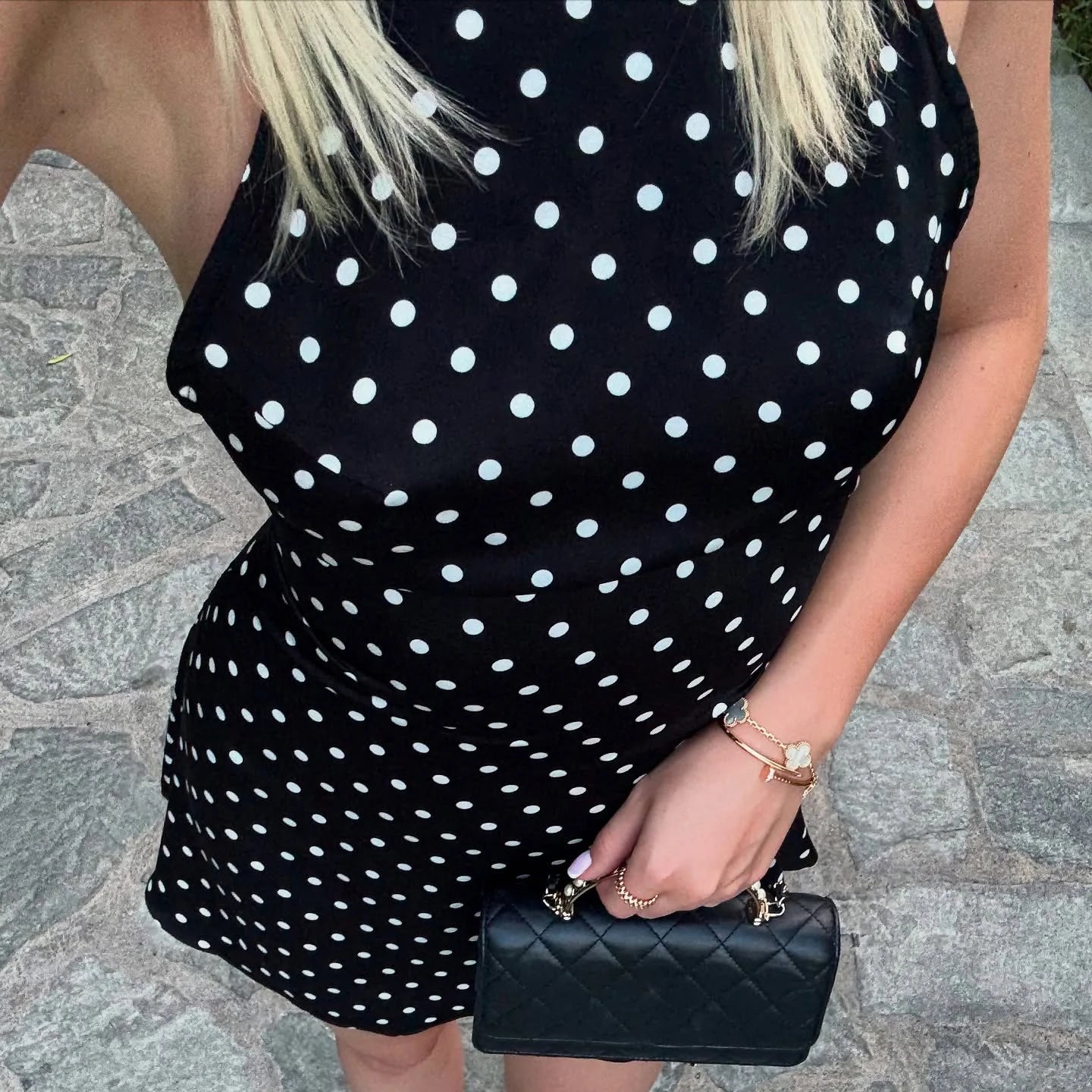 SUCHCUTE Sexy Polka Dot Print Halter Dress For Women Elegant Party Slim Backless Sleeveless Mini Dress Summer Vacation Outfits