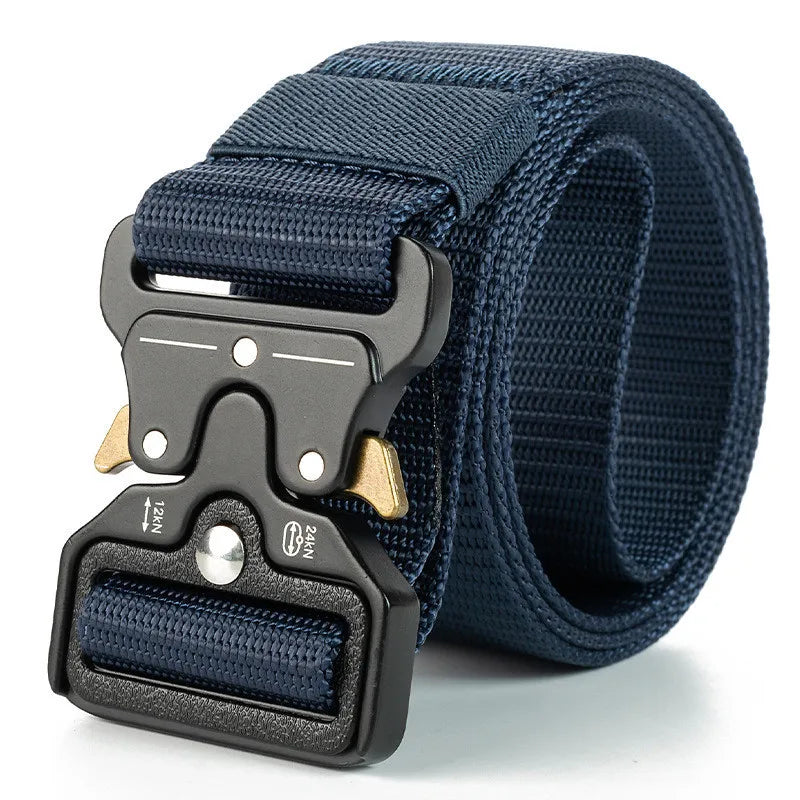 Ceinture tactique authentique à dégagement rapide, ceinture militaire d'extérieur en nylon souple véritable, accessoires de sport pour hommes et femmes, ceinture noire