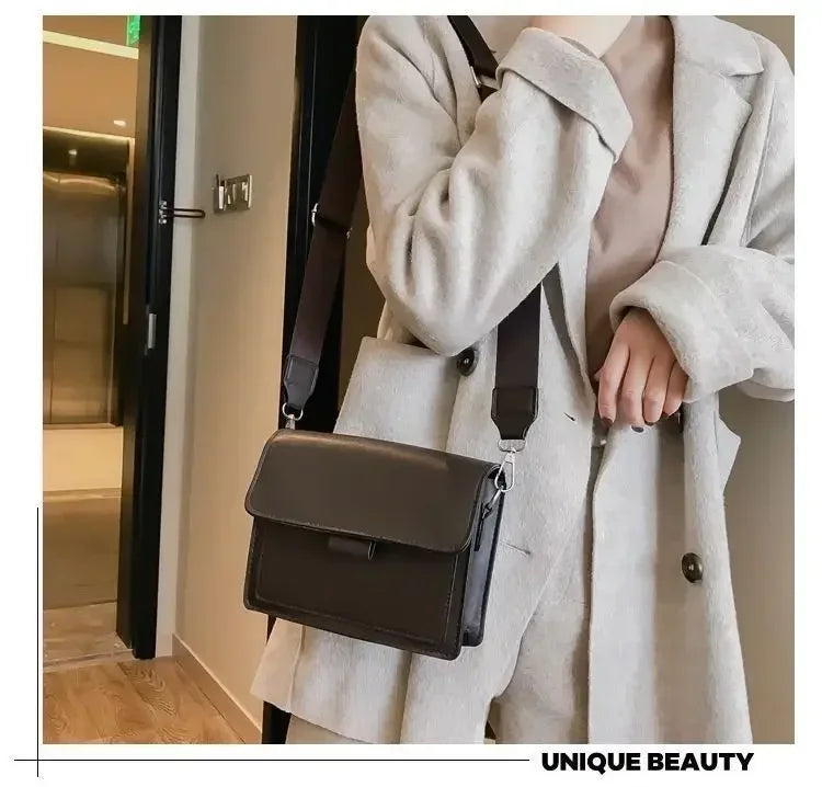 Women PU Leather Crossbody Bag Fashion Shoulder Messenger Handbag Small Flap Bag for Travel