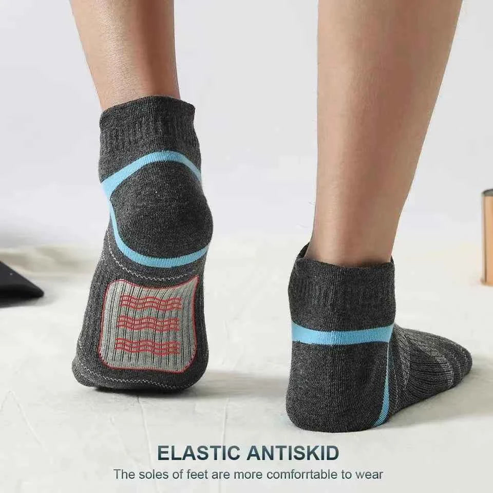 5 Pairs High Quality Socks Men Summer Outdoor Casual Cotton Socks Short Breathable Black Ankle Socks Run Sports Socks Size 38-45