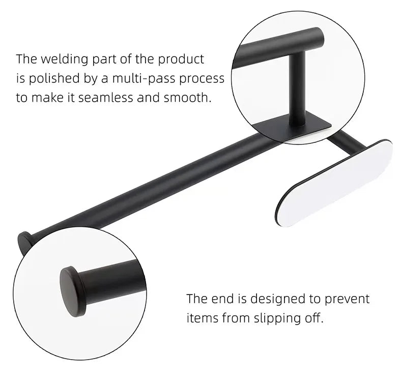 Kitchen Paper Towel Holder Adhesive Tissue Hanger Toilet Roll Paper Dispenser Cabinet Storage Napkin Rack Bathroom Accessories - Shoppiline