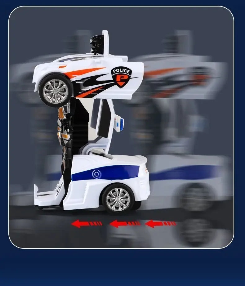 Verformbares Spielzeugauto, Trägheitsaufprall, Ein-Knopf-Verformung, Jungenpuzzle, Kollisionsverformung, Autobot-Roboter