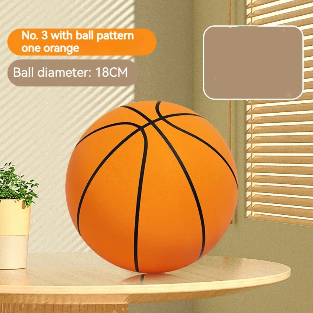 Foam Basketball Kids Silent Basketball Bouncing Mute Silent Ball Bounce Squeezable Mute Bouncing Basketball - Shoppiline