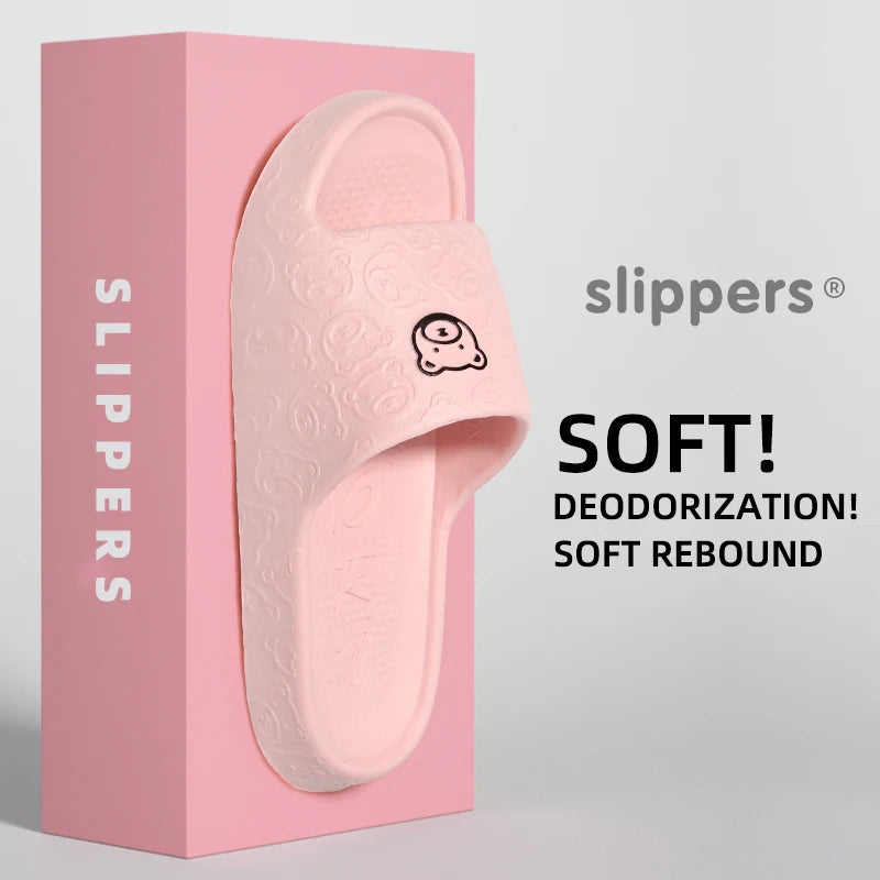 Non-Slip Slippers Female Outer Wear 2024 New Bathroom Indoor Home Sandals Female Summer Eva